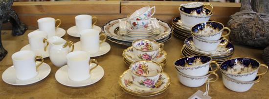 Group of Royal Crown Derby Wedgwood & Hammersley tea & coffee sets